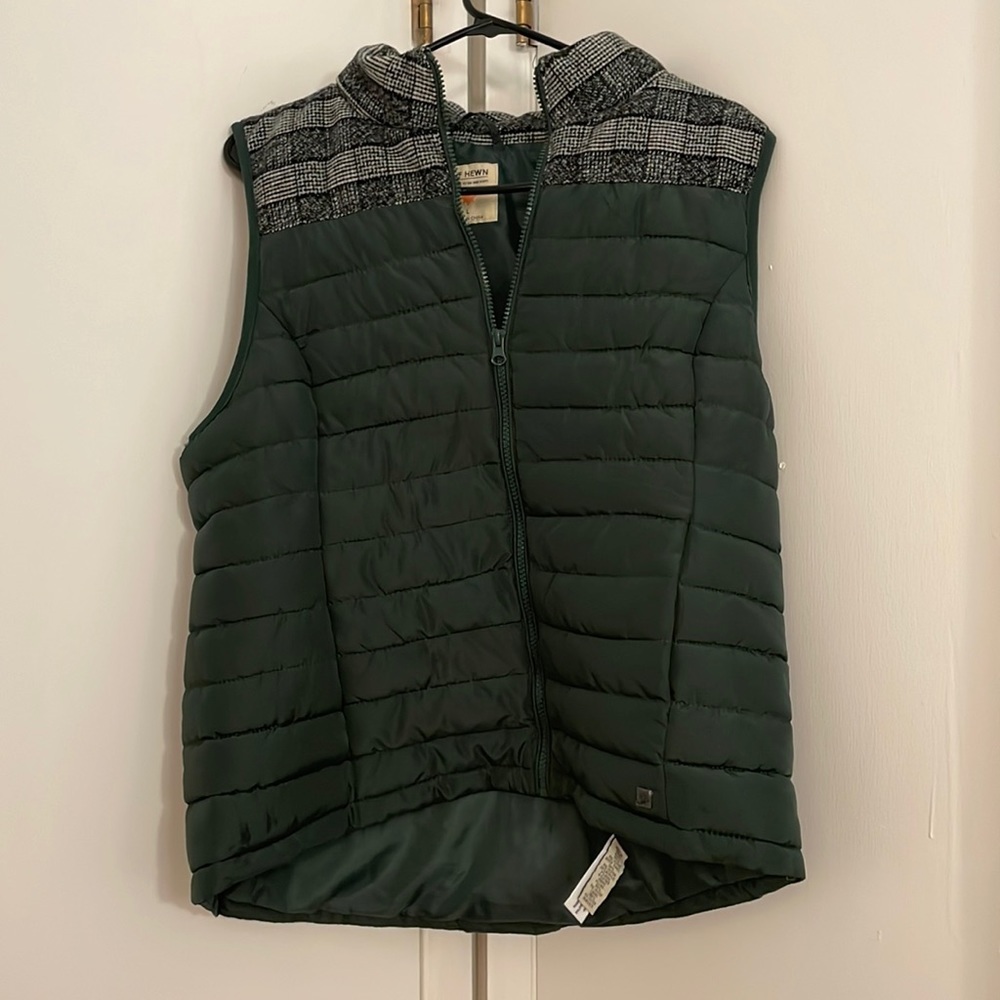 Women's Green Hiking Vest With Pockets Size Large